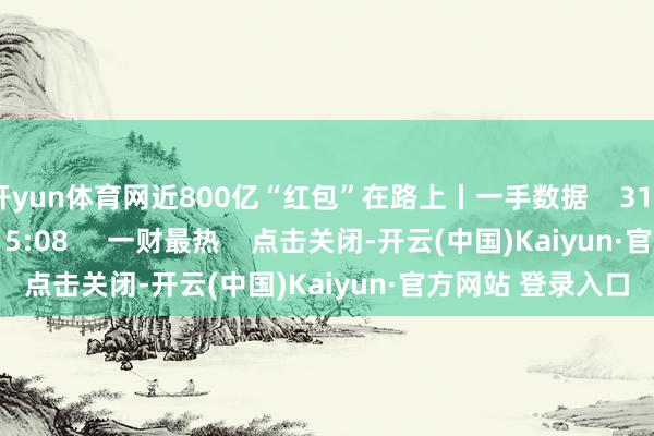 开yun体育网近800亿“红包”在路上丨一手数据    319  2024-12-31 15:08     一财最热    点击关闭-开云(中国)Kaiyun·官方网站 登录入口