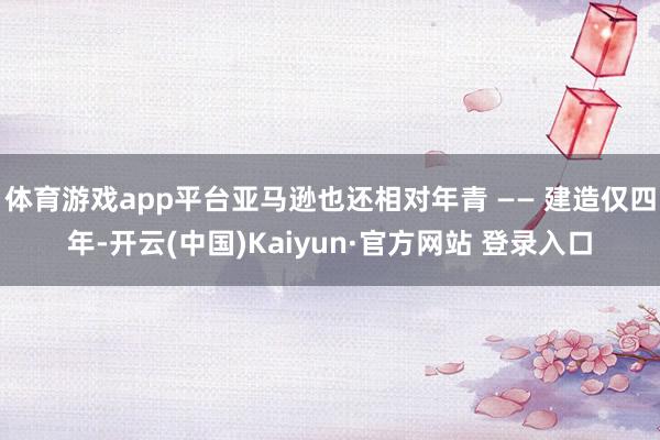 体育游戏app平台亚马逊也还相对年青 —— 建造仅四年-开云(中国)Kaiyun·官方网站 登录入口
