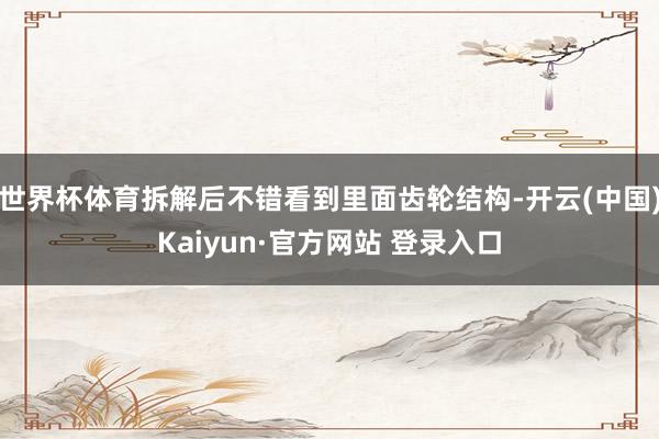 世界杯体育拆解后不错看到里面齿轮结构-开云(中国)Kaiyun·官方网站 登录入口